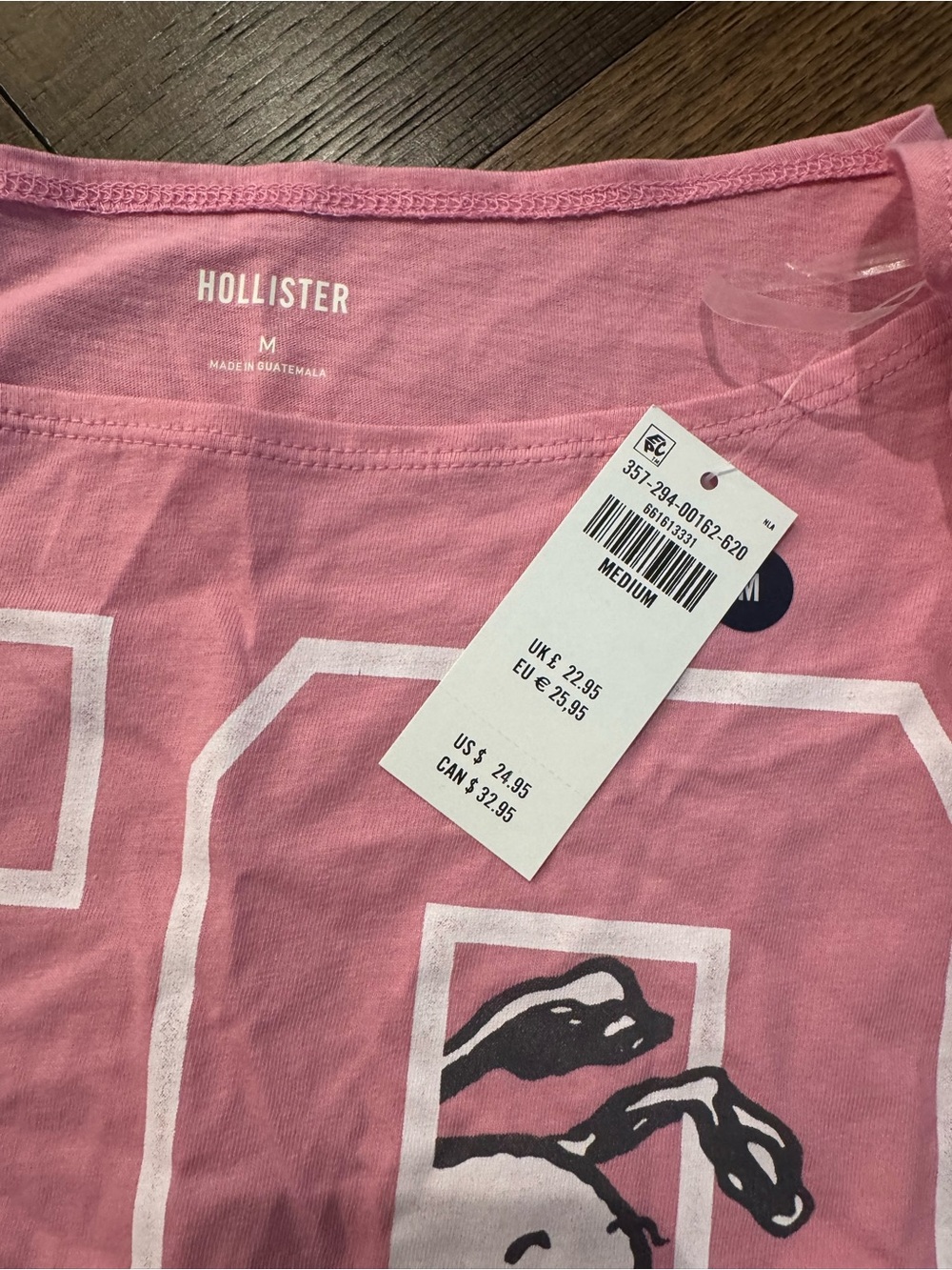 Hollister Pink Snoopy & Woodstock '50' Graphic Tee - Picture 2 of 2